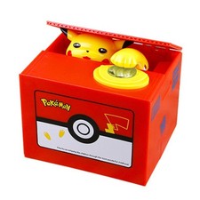 Pikachu Moving Action Figure Electronic Coin Money Piggy Bank picture
