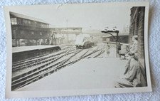 Vintage RPPC Steam Train On Approach Kings Cross London Real Photo Postcard picture