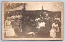 Women Outside Tent, Watermelon, Melon City, Real Photo, RPPC, Vintage Postcard picture