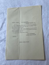 CIVIL WAR GENERAL LEW WALLACE COMMAND ORDER FORT DELAWARE 1864 BY SEC OF WAR picture