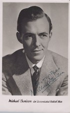 Michael Denison British Actor 1950s - Original Hand Signed Photo picture