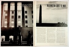 1940s Washington D.C. Goes to War Magazine Article WWII Era Ephemera picture