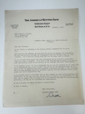 American Kennel Club 1949 Correspondence Boxer Breed Pedigree Ephemera picture