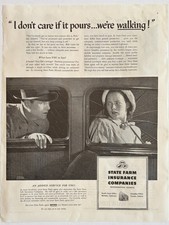 1947 Collier’s Magazine State Farm Advertising Print Vintage Car Couple 10.5x14 picture