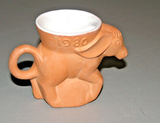 Vintage Frankoma Pottery 1980 Democrat Donkey DEM Political Bisque Mug 4