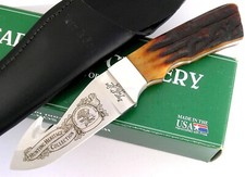 Bear & Son USA RARE YEAR 2000 NAHC Heritage Guthook Fixed Blade Stag Bone Knife picture