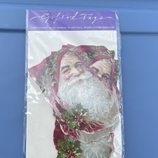 Vtg The Gifted Line John Grossman Santa Claus Christmas Gift Tags 5pc 1986 picture