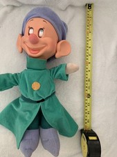 Vintage 1993 Mattel Disney Dopey Plush Doll Pull Ears Moving Eyes Snow White Toy picture