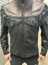 Rare HARLEY-DAVIDSON WILLIE G Fringed Leather Motorcycle JACKET, size 42 picture