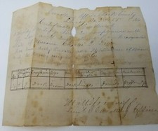 Military Certificate of Enrollment Missouri Militia Jefferson City Antique 1866 picture