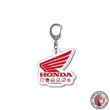 Happa Danbu x SUPER CUB Acrylic Key Holder Logo Character Sanrio Super Cab HONDA picture