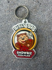 Vintage Billy Bob Showbiz Pizza Place Restaurant Advertising Plastic Keychain picture