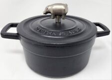 MARTHA STEWART COLLECTION ENAMELED CAST IRON 2QT ROUND COVERED DUTCH OVEN Pot picture
