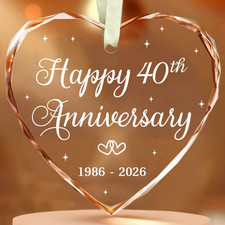 40Th Anniversary Ornament - Gift for 40Th Anniversary - Ruby Anniversary - 40Th picture