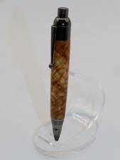 Chrome finish 5.6mm Sketch Pencil. Hand made with Stabilized Black Ash Burl.#150 picture