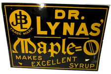 Antique 1920s Laminated Cardboard Sign 