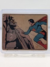 1940 Superman Gum #16 Mountain Tragedy Gum Inc Vintage Trading Card Original picture