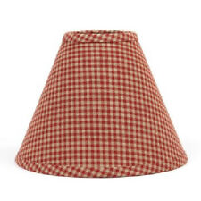 New Primitive Country Farmhouse RED GINGHAM CHECKED LAMP SHADE Clip On 12