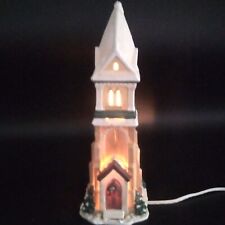 Mervyns 1996 Village Square Clock Tower Lighted Original Box New Light Included picture