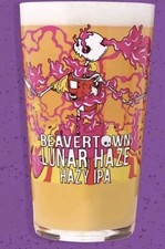 2 x Rare Beavertown Lunar Haze Pint Glasses Brand New Craft Beer  Pub Man Cave  picture