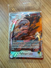One Piece Trafalgar Law OP10-022 Flame Flame Top Prize SEALED Alt Leader picture