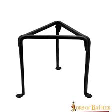 Iron Tripod Stand Medieval Campfire Hand Forged Functional Accessory Small Black picture