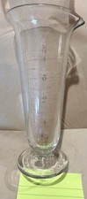 ETCHED GLASS 4oz graduated chemistry BEAKER APOTHECARY Pharmacy Glass Lab picture