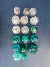 Mixed Lot of 17 Antique Glass Insulators  see photos for condition  picture