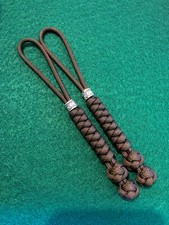 550 Paracord Knife Lanyard 2pk Black Snake Knot With Metal Bead picture