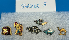 Vintage Masonic Shriner Lapel Pins Set#5 6 total Very Collectible picture