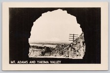 Yakima Valley, Washington Mt. Adams View Through Rock Tunnel RPPC Unposted picture
