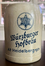 Würzburger Hofbräu Alt Heidelberg 1961 0.5L German Beer Mug Stein picture
