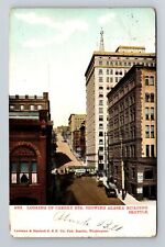 Seattle WA-Washington, Looking Up Cherry Street, Vintage Postcard picture