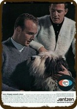 1963 Frank Gifford & Paul Hornung Jantzen Vnt-Look DECORATIVE REPLICA METAL SIGN picture