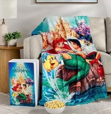 The Little Mermaid Disney Classic VHS Boxed Silk Touch Throw Blanket 50