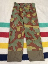 Vintage 60s M29 Italian Army Camouflage Cargo Pants San Marco Paratrooper  picture