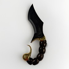 MAXAM Karambit Fixed Blade Knife, Full Tang SS Plain Edge Black Claw Handle picture