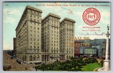 1910 SAN FRANCISCO, CA HOTEL ST. FRANCIS UNION SQUARE PPIE BOOSTER Postcard P55 picture