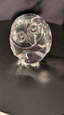 Steuben Crystal Owl Figurine Signed Flawless Mint in Original Presentation Box picture