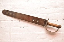 ANTIQUE KINDOM OF BENIN CEREMONIAL SWORD BRASS BRONZE NIGERIA EBEN AFRICAN 27.5