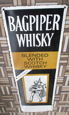 PORCELAIN SIGN BOARD BAGPIPER ENAMEL ADVERTISEMENT SCOTCH WHISKY picture
