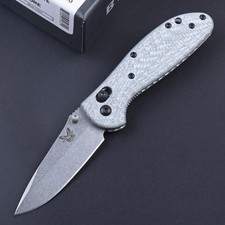 Custom White Carbon Fiber Handle Knife Small Pocket Knife Vg10 Blade Thumb Stub picture