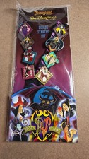 Disney Deluxe Villains Lanyard and 8 Pin Starter Set Maleficent Hook Jafar EE1 picture