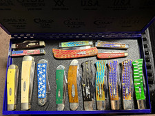 Lot of Case knives with a display box included. All new knives never used. picture