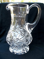 AMERICAN BRILLIANT PERIOD STYLE CUT GLASS PITCHER picture
