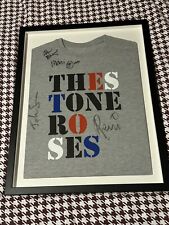 Ian Brown / John Squire / The Stone Roses: framed and glazed autographed t-shirt picture