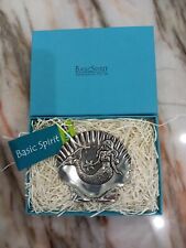 New in Box - Small Pewter Clam Shell Mermaid Trinket Ring Holder by Basic Spirit picture