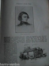 Alfred Lord Tennyson Early Life Victorian Rare Antique 1891 Article picture