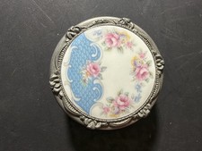 Limoges France Paris Porcelain Trinket Box with Floral Lid. VINTAGE early 1990’s picture