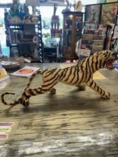 Antique Tiger Taxidermy Souviner Real Fur Hand Made Figurine African picture